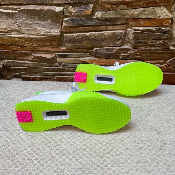 G/FORE White and Neon Green Athletic Shoes - Picture 5 of 9